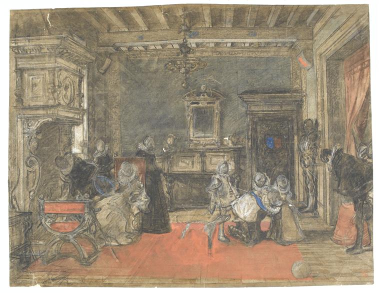 Henri IV et ses enfants, Pierre Victor Galland, 19e siècle