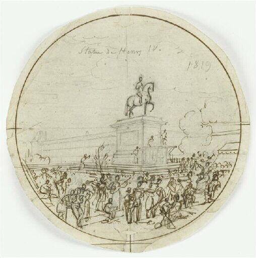 Inauguration de la statue d'Henri IV de Lemot sur le Pont Neuf à Paris, le 25 août 1818_0