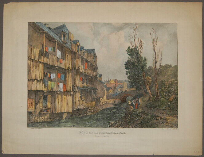 Pont de la Fontaine à Pau - Basses Pyrénées, Louis-Julien Jacottet