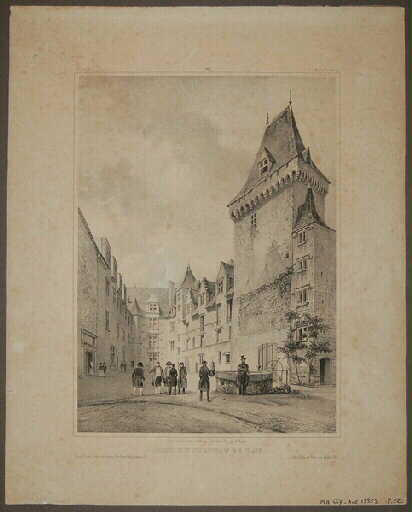 Cour du Château de Pau prise de l'ancienne entrée, Louis-Julien Jacottet