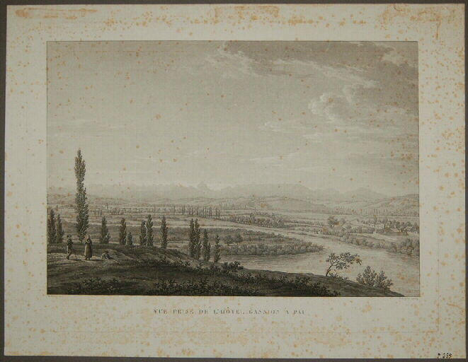 Vue prise de l'Hôtel Gassion à Pau, Antoine Ignace Melling, 1826-1830