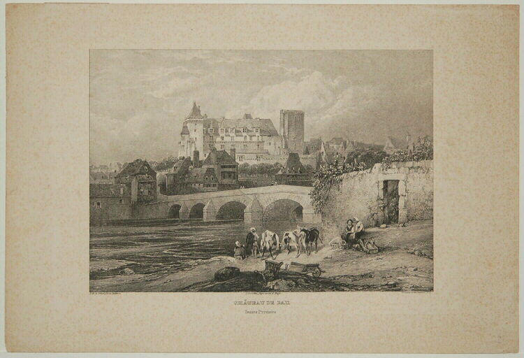 Château de Pau. Basses Pyrénées., Louis-Julien Jacottet, 1836-1840