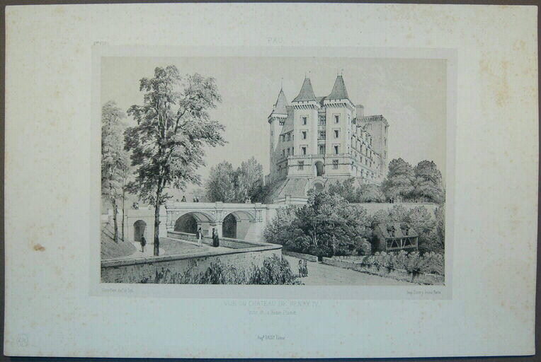 Vue du château de Henri IV, Victor Petit, 2e moitié 19e siècle