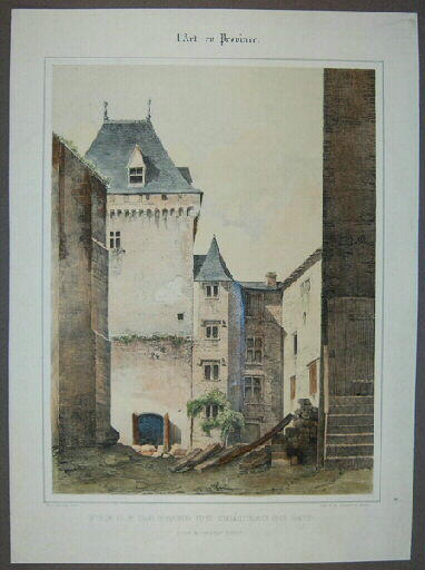 Cour du Château de Pau prise de l'ancienne entrée (prise de l' ancienne entrée.), Paul Gelibert, 1840 vers