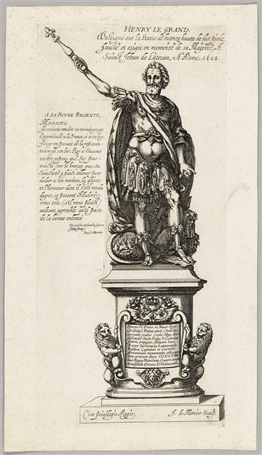 La statue d'Henri IV érigée à Saint-Jean-de-Latran, Jacques Le Mercier, 1608