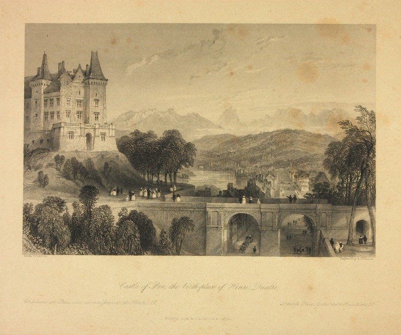 Castle of Pau, the birth-place of Henri IV (Château de Pau, lieu de naissance d'Henri IV- Schloss Pau, geburtsort Heinrichs IV.), Arthur Willmore, 1840 vers
