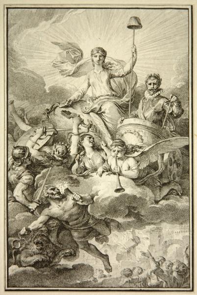 Henri IV dans un char qu'entourent des figures allégoriques_0
