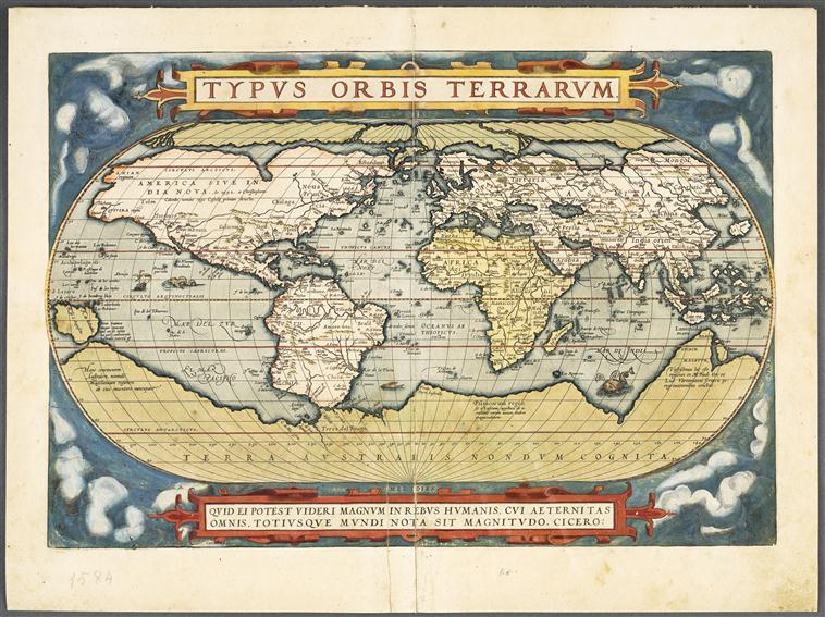 Typus orbis terrarum (carte du monde), François Hogenberg, 1584