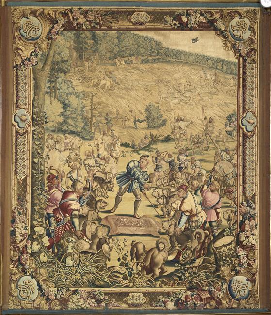 Les Chasses de l'Empereur Maximilien : La Curée, Juin (Mois de juin. 7e tenture) ; dites aussi : Les Belles Chasses du duc de Guise_0