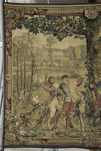 Les Chasses de l'Empereur Maximilien : Le rapport (Mois de juillet, 7e tenture) ; dites aussi : Les Belles Chasses du duc de Guise_0