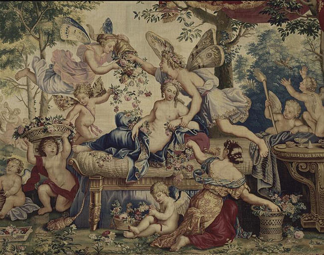 La Galerie de Saint Cloud : Printemps - Mariage de Zéphyr et Flore (4e tenture)_2