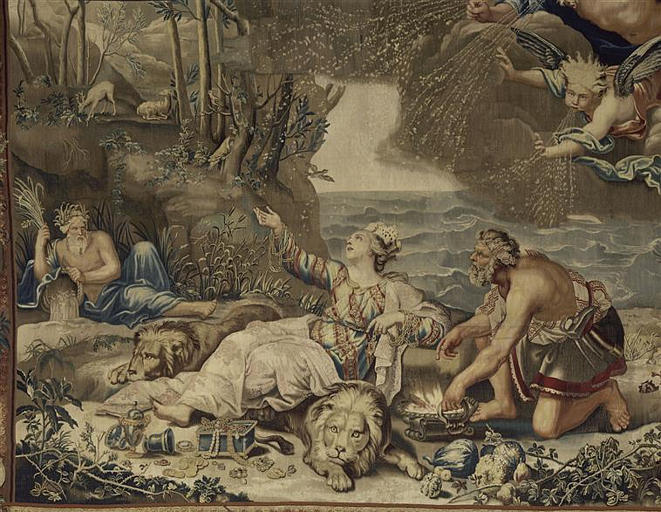 La Galerie de Saint Cloud : L'Hiver - Cybèle implore le retour du soleil (4e tenture)_0
