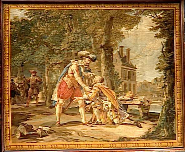 Histoire d'Henri IV : Henri IV relevant Sully (2e tenture)_0