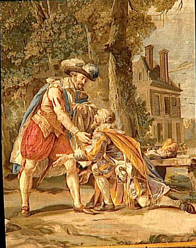 Histoire d'Henri IV : Henri IV relevant Sully (2e tenture)_1