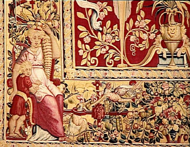 Les Mois Arabesques : Avril - Vénus et l'Amour (1ère tenture) ; dit aussi : Les Mois grotesques_1