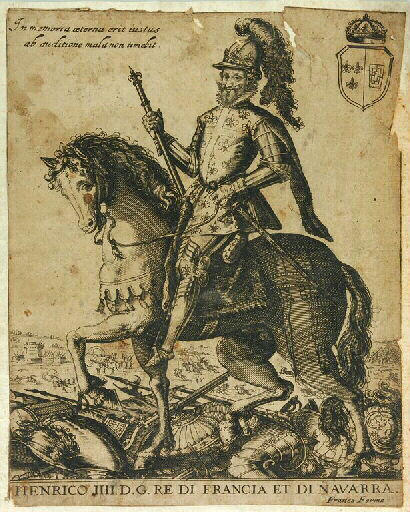 Henrico IIII D.G.Re di Francia et di Navarra (titre d'origine) ; Henri IV Roy de France et de Navarre (titre traduit), Джакомо Франко