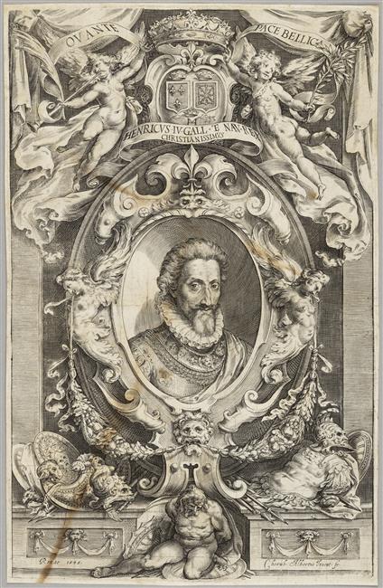 Henricus IV Gall.E.Nav.Rex Christianissimus (titre dans sa langue d'origine) ; Henri IV Roy de France et de Navarre (le très chrétien) (titre traduit)_0