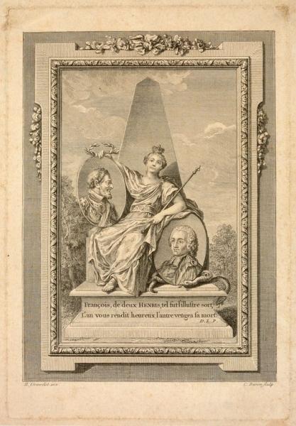 La France appuyée sur le portrait de Chauvelin couronne Henri IV_0