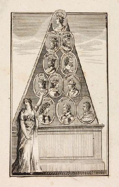 Pyramide avec les médaillons de rois de France (titre factice)_0