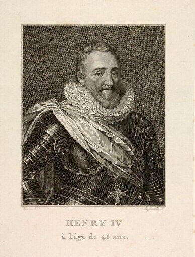 Henri IV à l'âge de 48 ans (titre inscrit), François Dequevauviller, 1822 vers