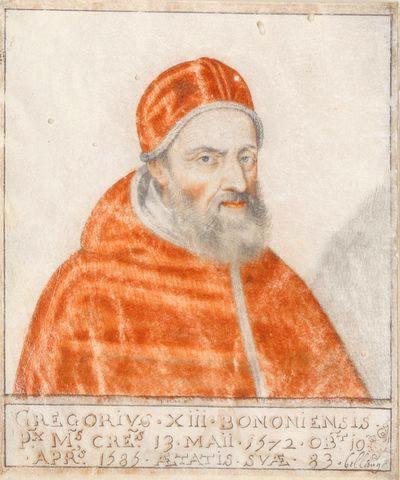 Portrait du pape Grégoire XIII, Thierry Bellangé, 1ère moitié 17e siècle
