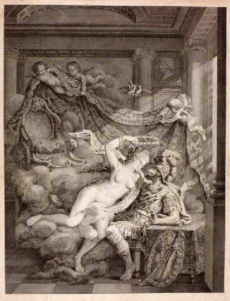 Henri IV et Gabrielle d'Estrées (titre factice), Charles Nicolas Ransonnette, 1795 vers
