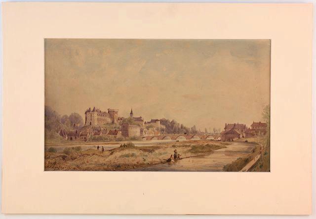 Vue du château de Pau depuis le Sud, Henri Harpignies, 1861