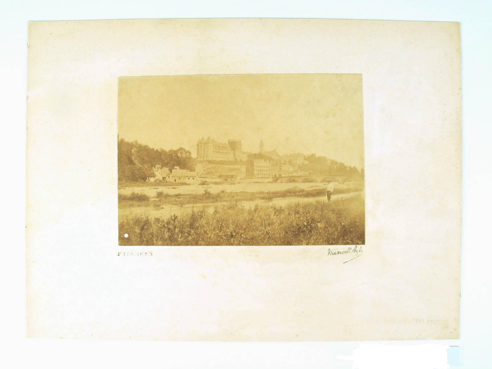 Le Château de Pau vu depuis Jurançon, Farnham Maxwell Lyte, 1860 vers