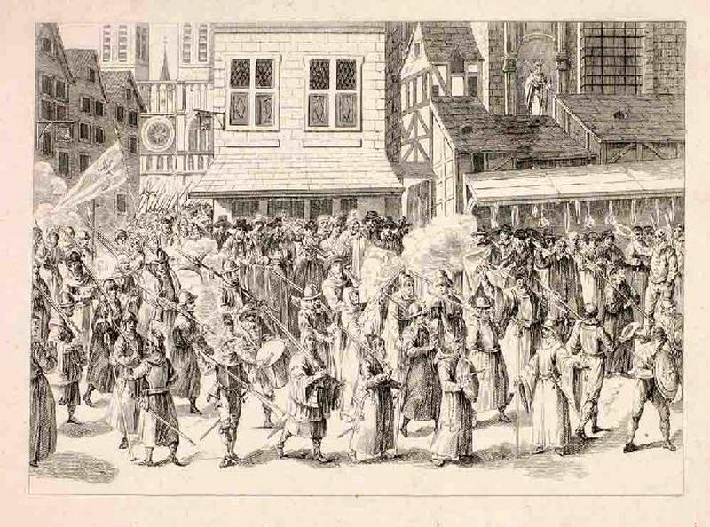 Procession de la Ligue sortant de Ntr Dame d Paris (titre factice)_0