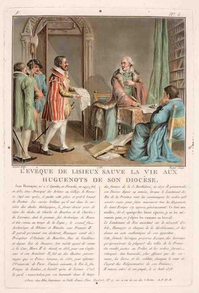 L'évêque de Lisieux sauve la vie aux huguenots (de son diocèse) (titre inscrit)_0