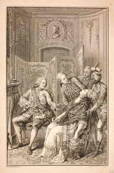 Evanouissement d'une dame dans un salon_0