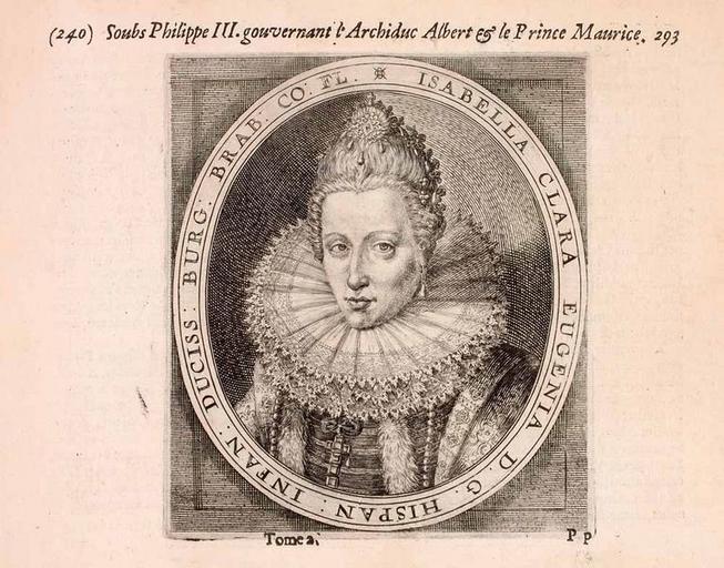 Isabelle Claire Eugénie Infante d'Espagne ; Vignette(s) d'illustration, Colin, 1616