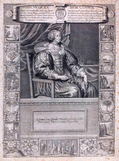 Marie de Medicis à mi-corps (titre factice) ; Maria Medicea. H IIII Coniux (titre d'origine), Zacharie Heince, 1650 vers