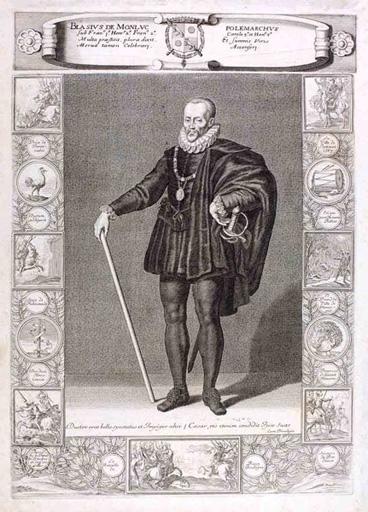 Blaise de Montluc (titre traduit; il s'agit de Blaise de Lasseran, seigneur de Montluc) ; Blasius De Monluc Polemarchus' (titre d'origine), Zacharie Heince, 1650 vers