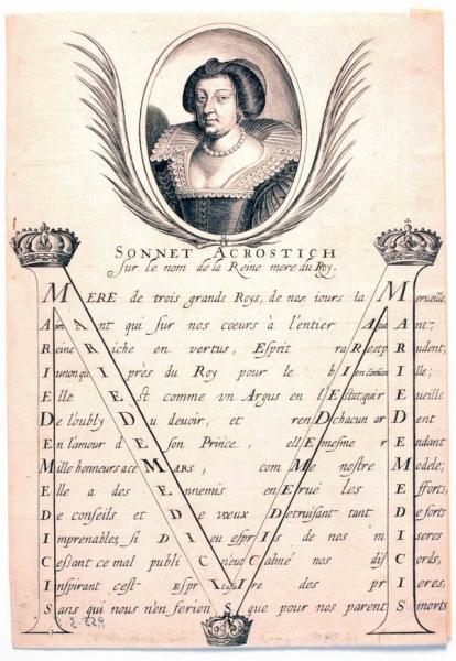 Marie de Médicis et sonnet acrostiche_0