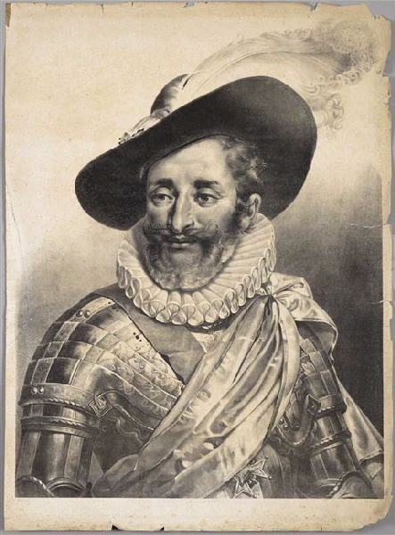 Portrait d'Henri IV en buste, Jean-Baptiste Mauzaisse, 1824