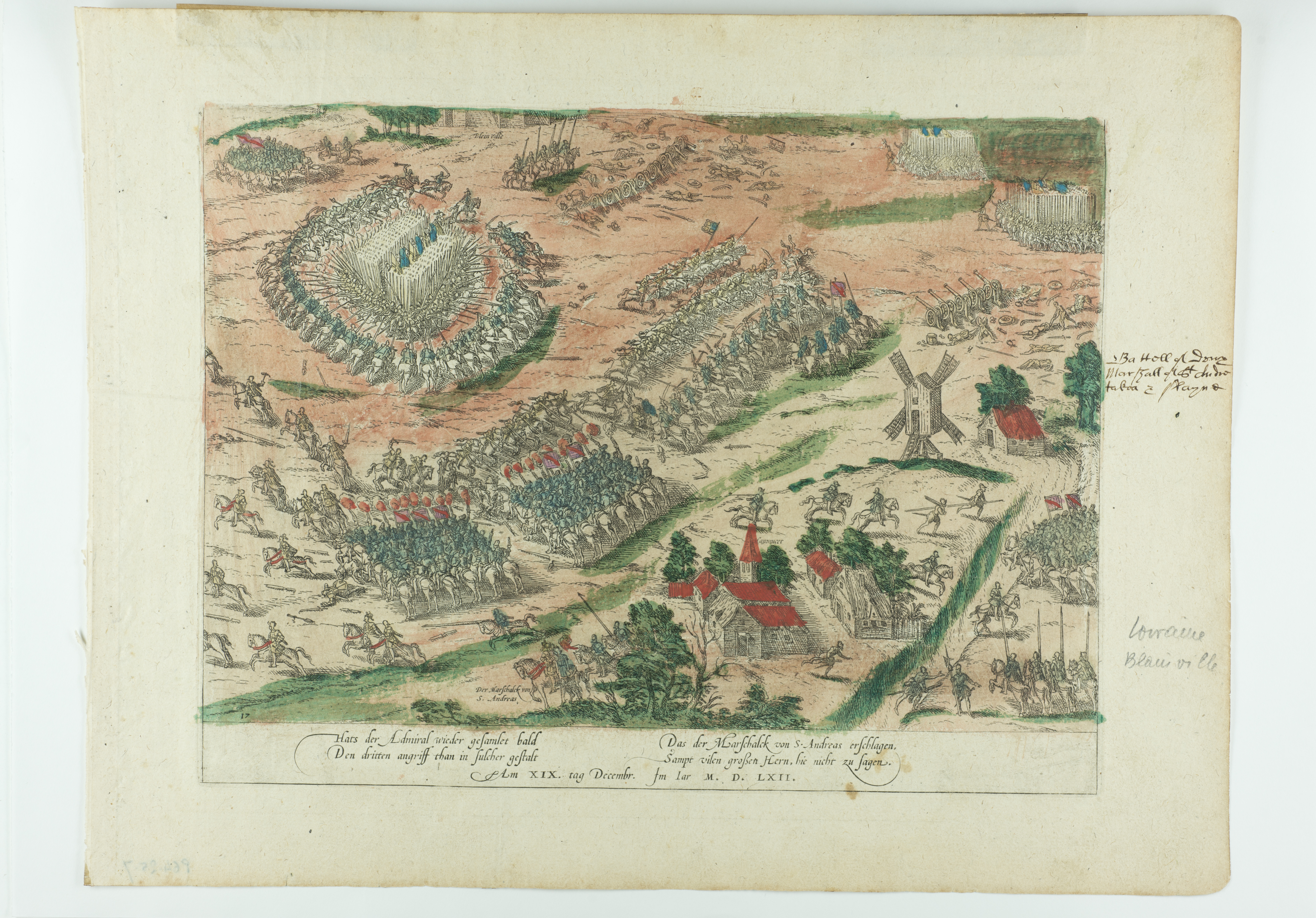 Bataille de Dreux (19 décembre 1562), François Hogenberg, 1585