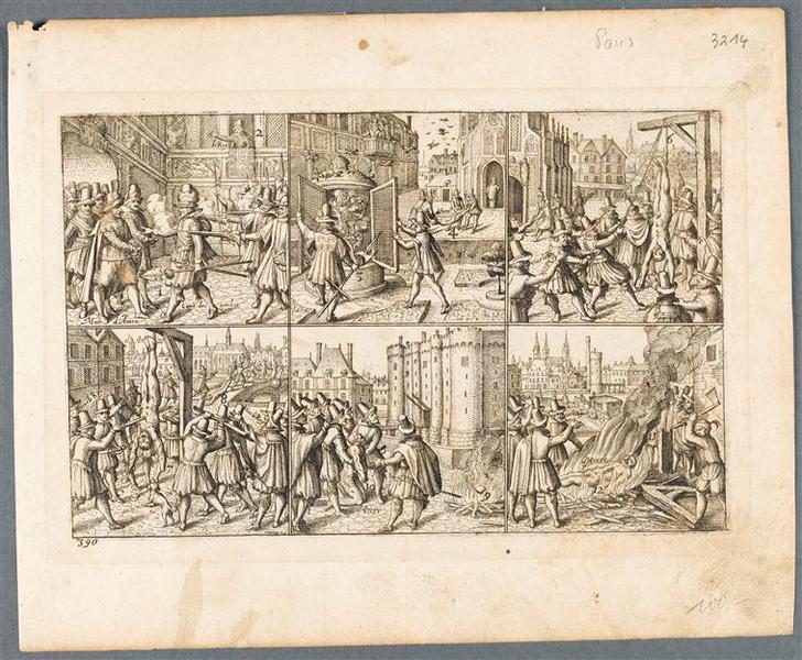 Arrestation et exécution du maréchal d'Ancre, François Hogenberg, 4e quart 16e siècle, 1er quart 17e siècle
