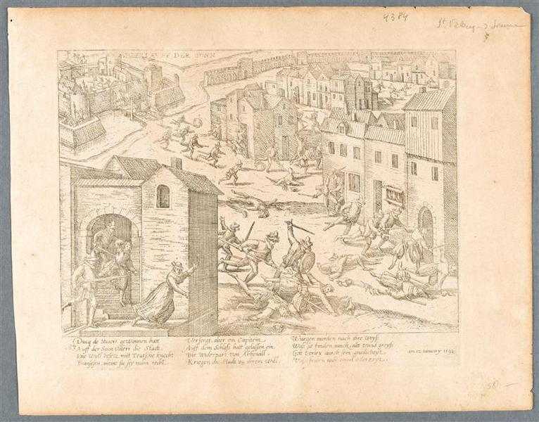 Prise de St Valéry sur Somme.12 janvier 1592, François Hogenberg, 4e quart 16e siècle, 1er quart 17e siècle