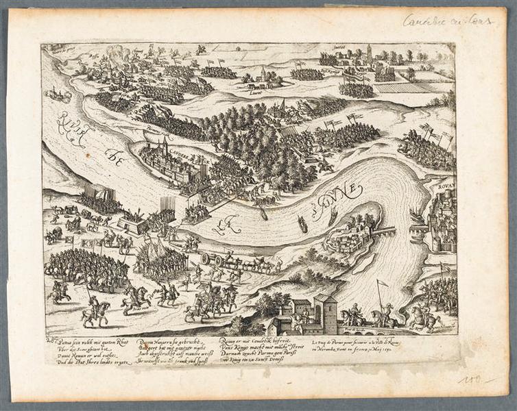 Le duc de Parme vient au secours de Rouen, François Hogenberg, 4e quart 16e siècle, 1er quart 17e siècle