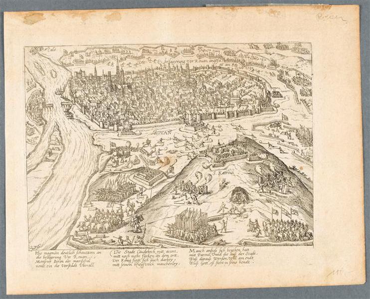 Le siège de Rouen par le maréchal de Biron, François Hogenberg, 4e quart 16e siècle, 1er quart 17e siècle