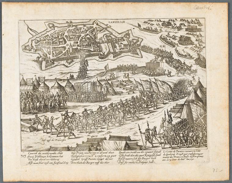 Entrée du comte de Fuentes dans Cambrai, François Hogenberg, 4e quart 16e siècle
