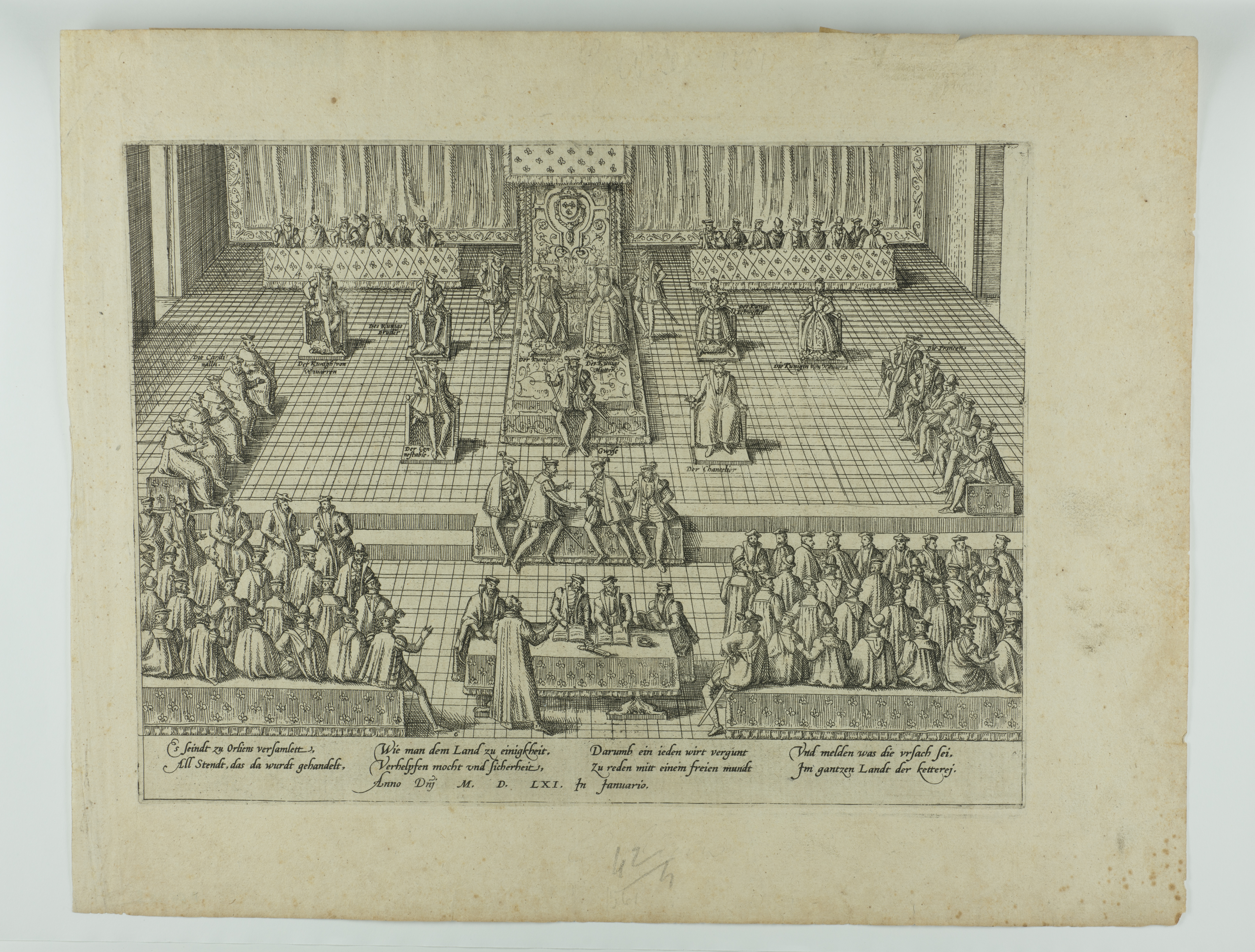 Janvier 1561.Assemblée des Etats, François Hogenberg, 1585 vers