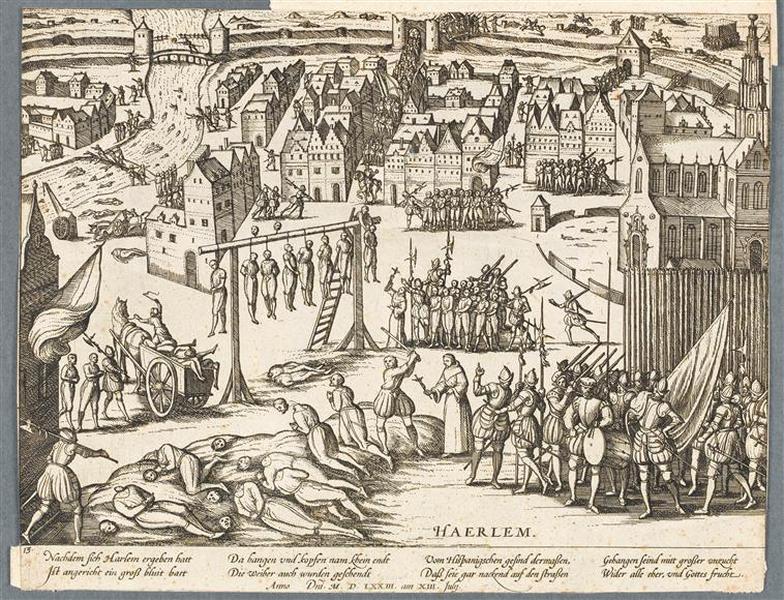 Exécutions de Haarlem.juillet 1573, François Hogenberg, 1585 vers