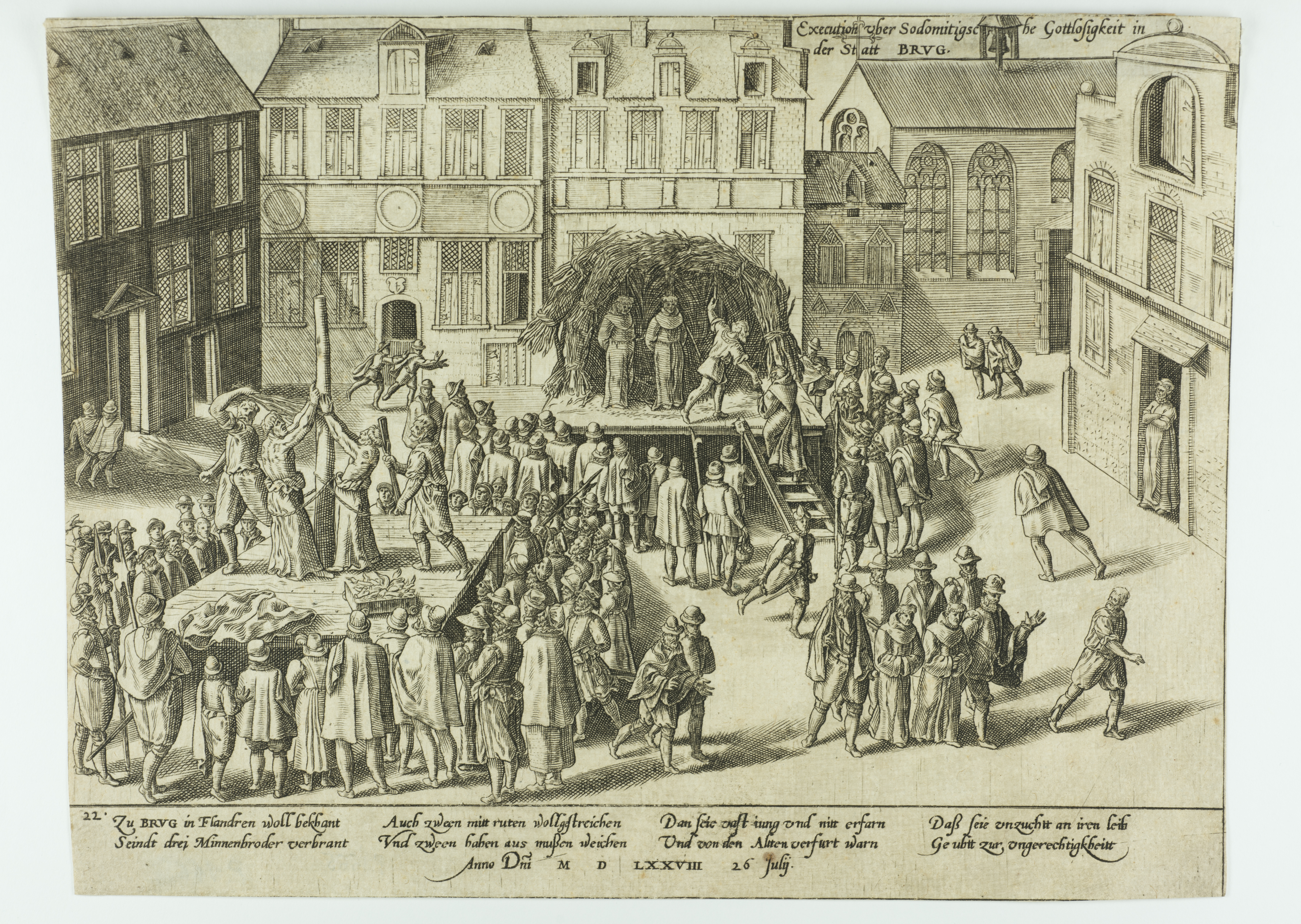 Exécution de Bruges. 26 juillet 1578, François Hogenberg, 1585 vers