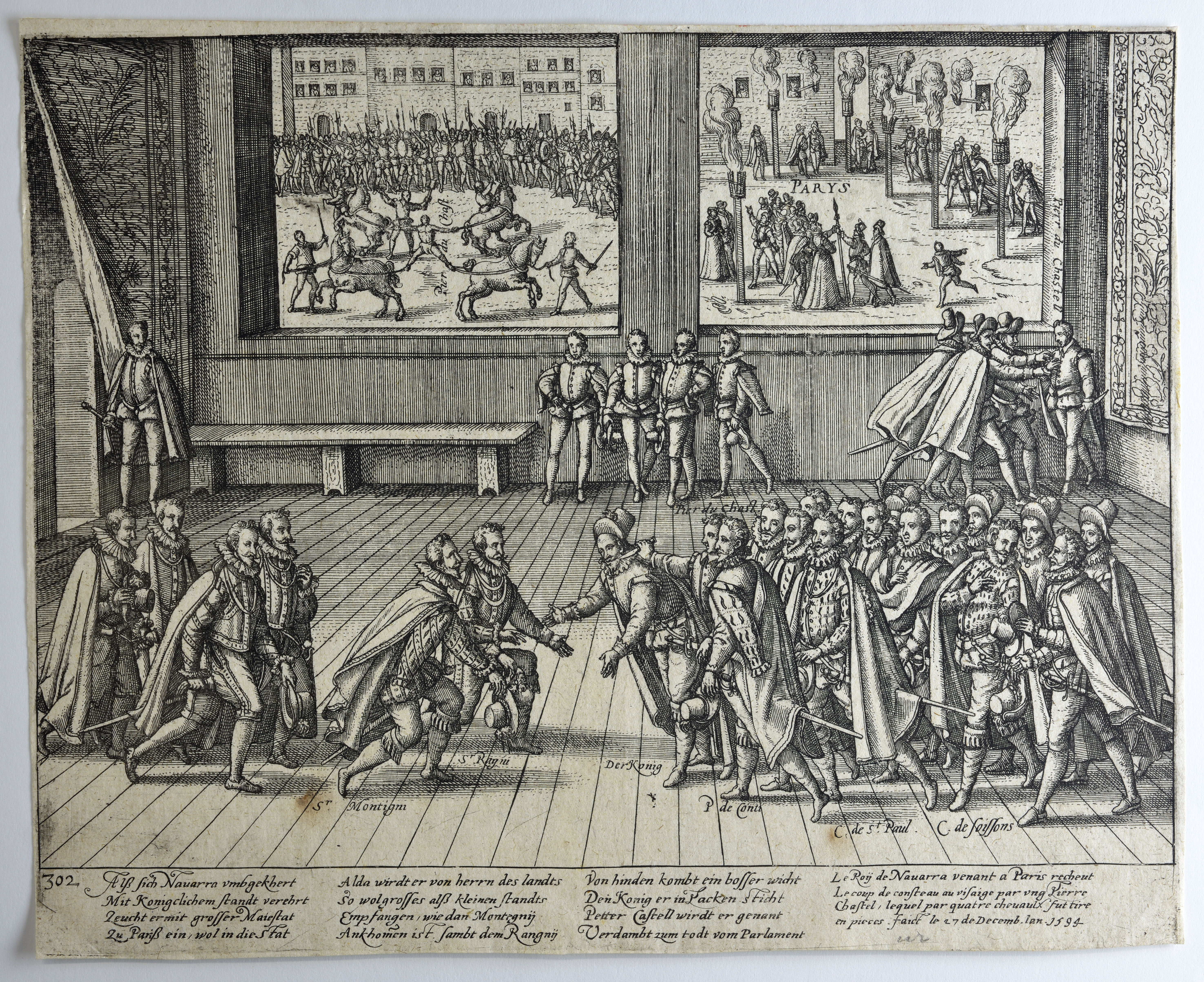 27 décembre 1594.L'attentat et supplice de Chatel, François Hogenberg, 4e quart 16e siècle