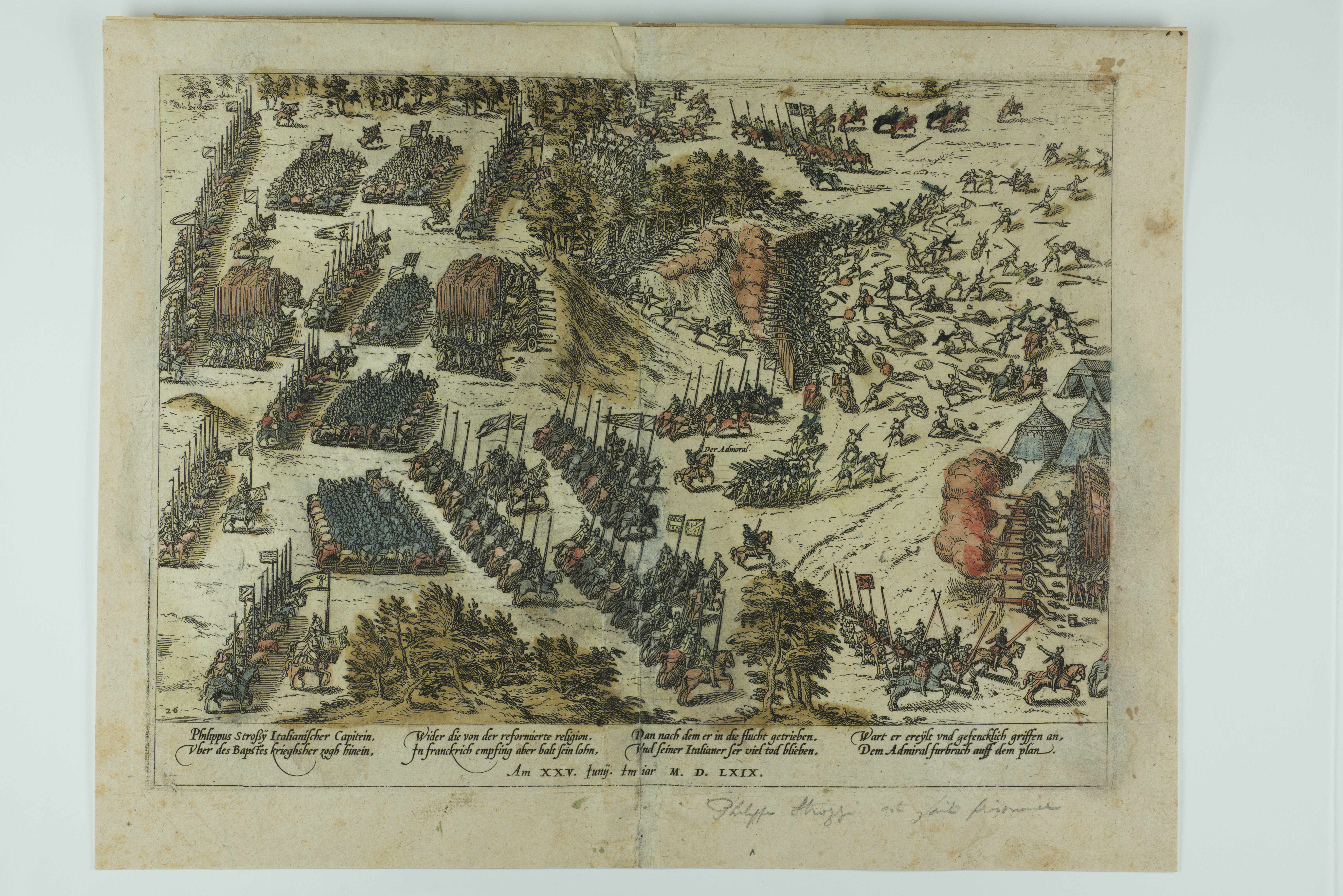 La bataille de La Roche-l'Abeille.25 juin 1569, François Hogenberg, 1585