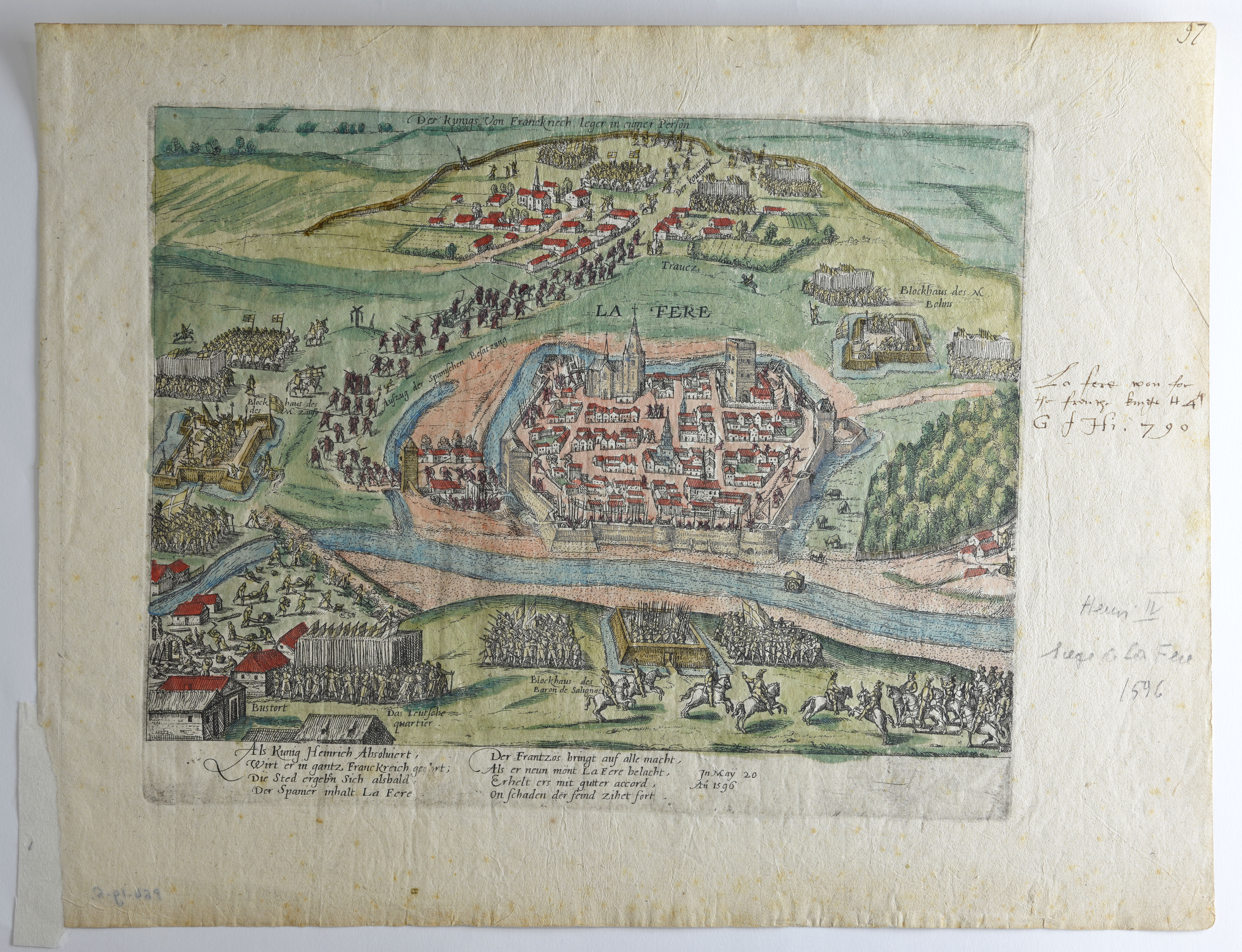 Prise de La Fère par Henri IV.20 mai 1596, François Hogenberg, 4e quart 16e siècle, 1er quart 17e siècle