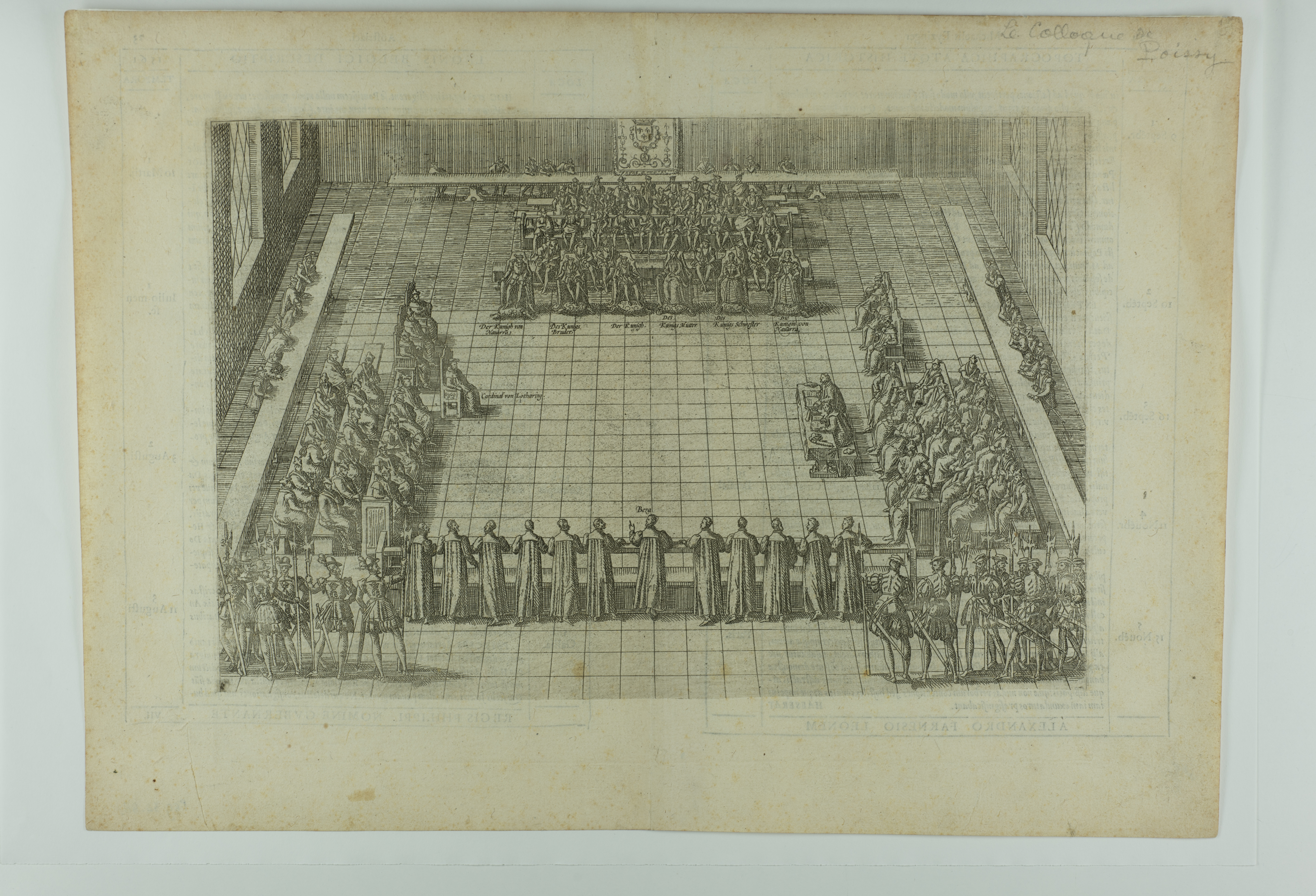 Colloque de Poissy. Septembre 1561, François Hogenberg, 1585 vers