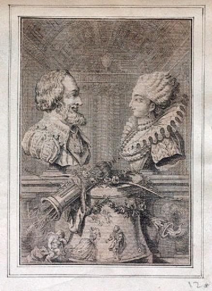 Henri IV et Gabrielle d'Estrées, Jules Joseph Guillaume Bourdet, 1780 vers